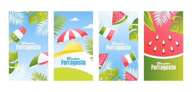 Gradientowa Kolekcja Opowiadań Ferragosto Na Instagramie