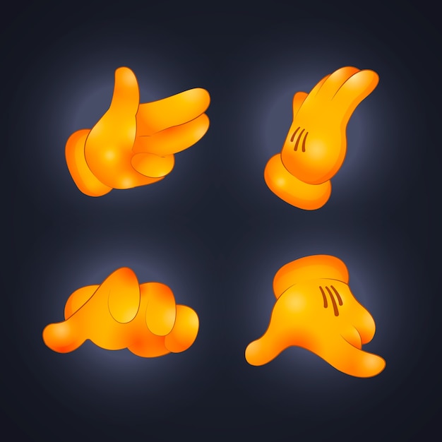 Gradientowa Kolekcja Rąk Emoji