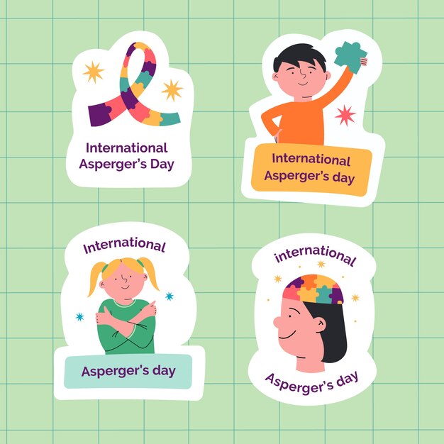 Gradientowa Międzynarodowa Kolekcja Odznak Asperger Day
