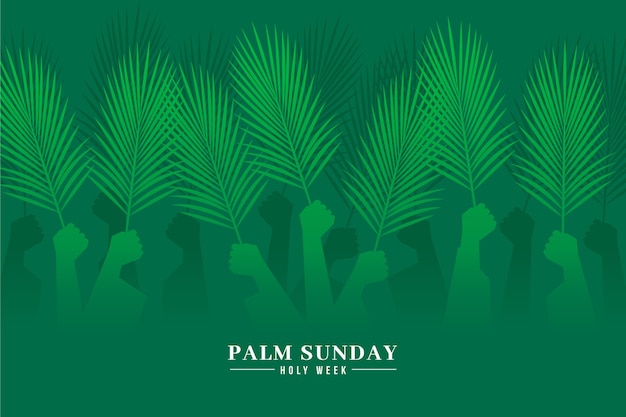 Bezpłatny wektor gradientowa niedziela palmowa