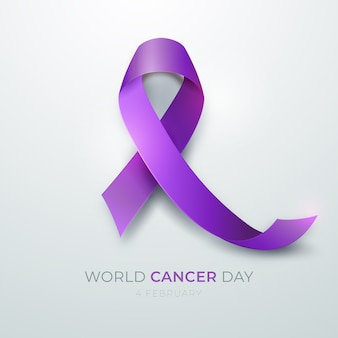 Gradientowa wstążka światowego dnia raka