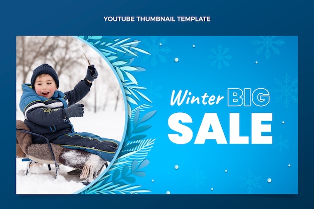 Gradientowa zimowa miniatura youtube