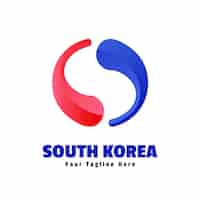 Bezpłatny wektor gradientowe koreańskie logo