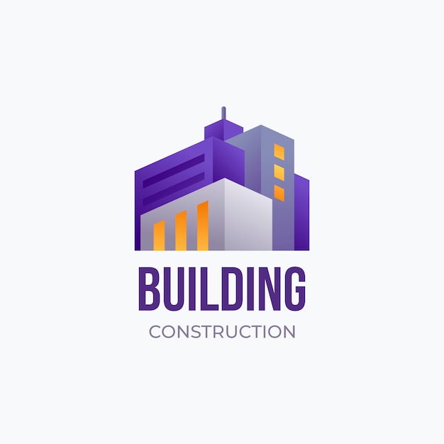 Gradientowe logo firmy budowlanej