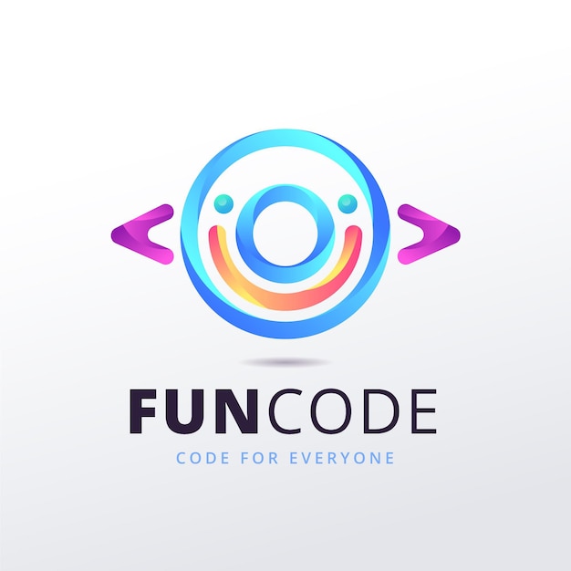 Bezpłatny wektor gradientowe logo funcode