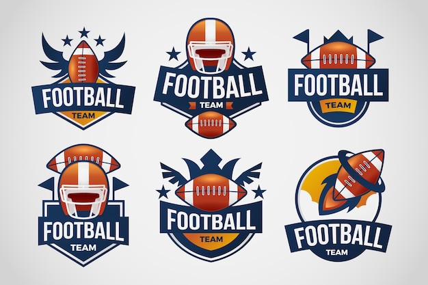 Gradientowe logo futbolu amerykańskiego