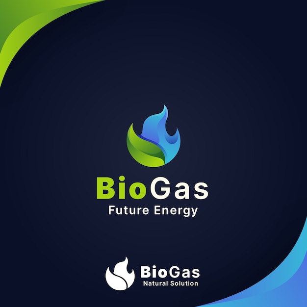 Bezpłatny wektor gradientowe logo przemysłu biogazowego