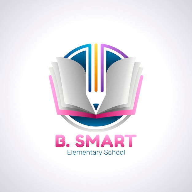 Gradientowe logo szkoły podstawowej