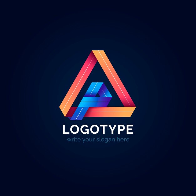 Gradientowe logo z monogramem ap