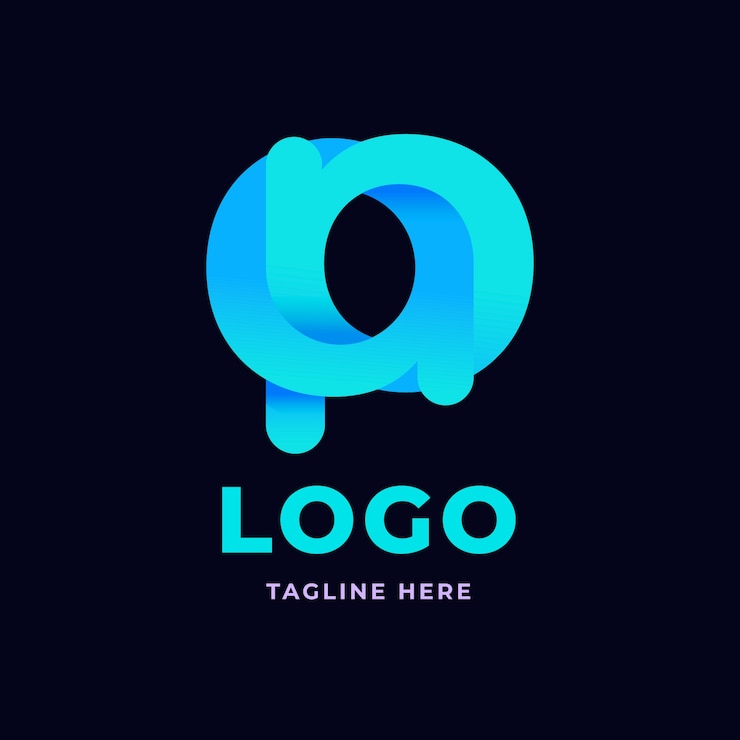 Bezpłatny plik Wektor gradientowe logo z monogramem ap