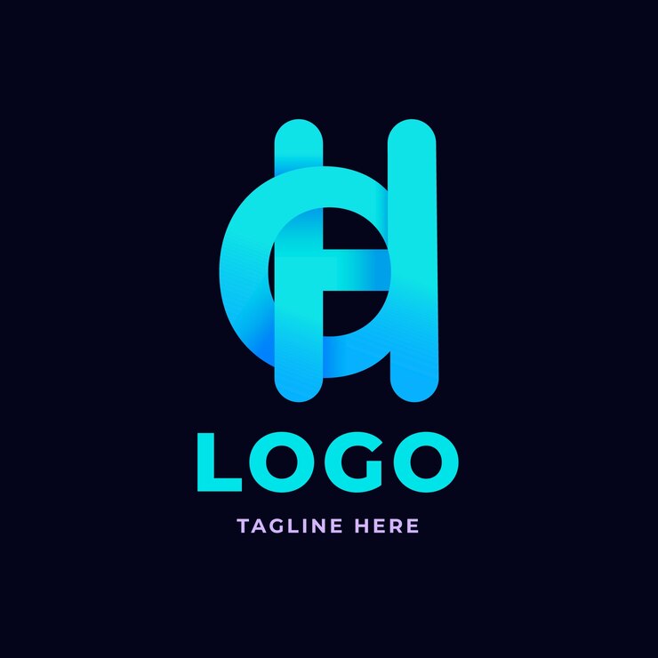 Bezpłatny plik Wektor gradientowe logo z monogramem hd