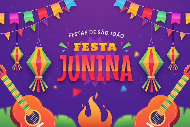 Gradientowe tło dla brazylijskich uroczystości festas juninas