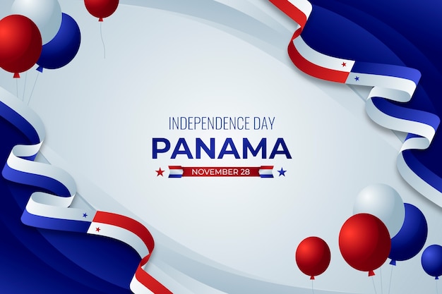 Gradientowe Tło Dnia Niepodległości Panamy