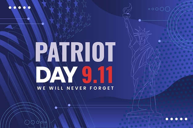 Bezpłatny wektor gradientowe tło dnia patrioty 9.11