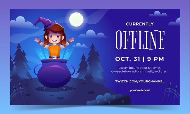Gradientowe tło drgania halloween