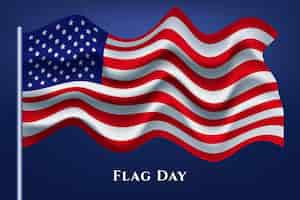 Bezpłatny wektor gradientowe tło dzień flagi amerykańskiej