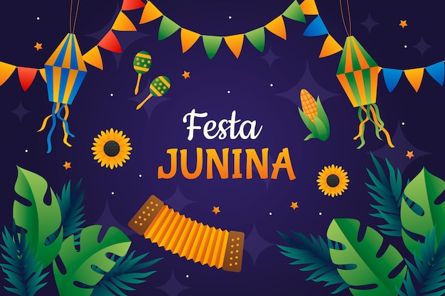 Gradientowe tło festas juninas