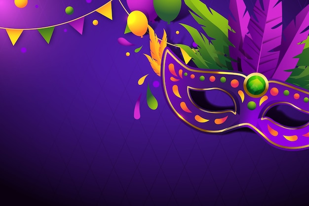 Gradientowe tło festiwalu mardi gras