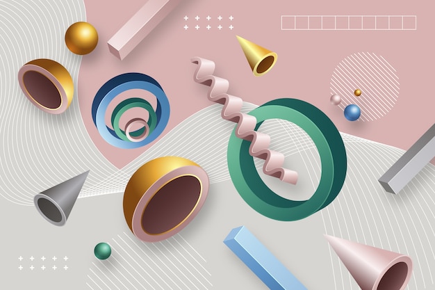 Gradientowe tło geometryczne 3d