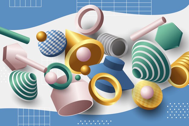 Gradientowe tło geometryczne 3d
