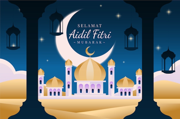 Gradientowe Tło Hari Raya Aidilfitri