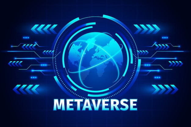 Bezpłatny wektor gradientowe tło metaverse