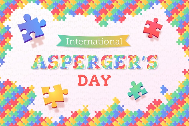 Bezpłatny wektor gradientowe tło międzynarodowego dnia aspergera