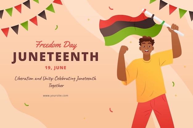 Gradientowe Tło Na Obchody Juneteenth