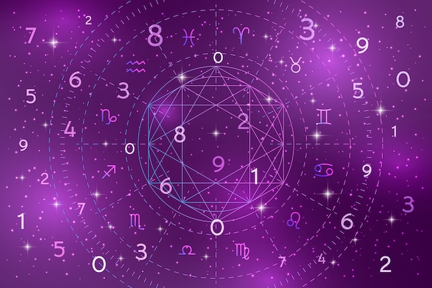 Gradientowe tło numerologii