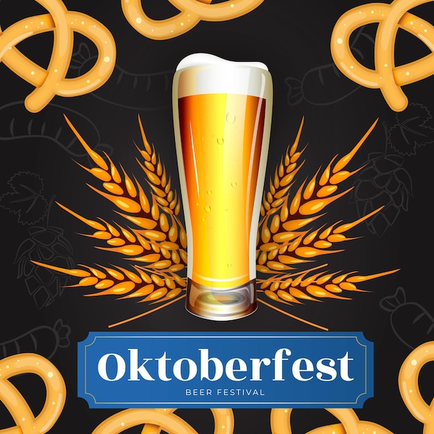 Bezpłatny wektor gradientowe tło oktoberfest