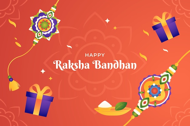 Gradientowe tło raksha bandhan