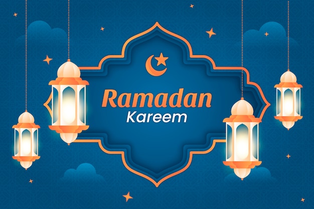 Bezpłatny wektor gradientowe tło ramadan kareem