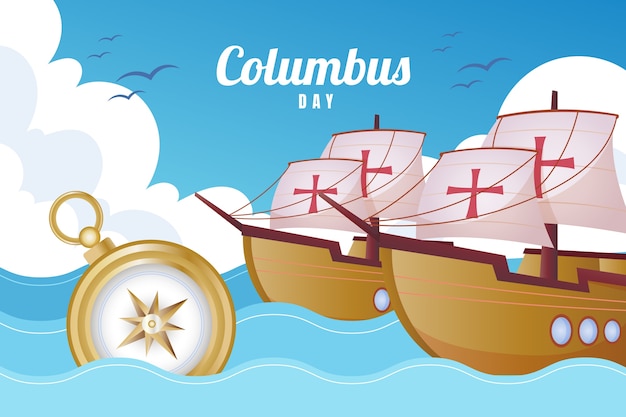 Gradientowe Tło Uroczystości Dnia Kolumba