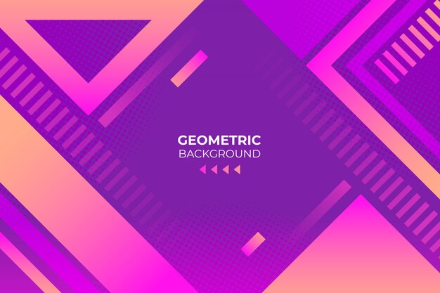Gradientowe tło z geometrycznych kształtów