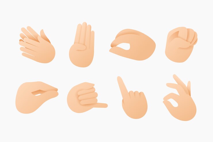Bezpłatny plik Wektor gradientowy element rąk emoji