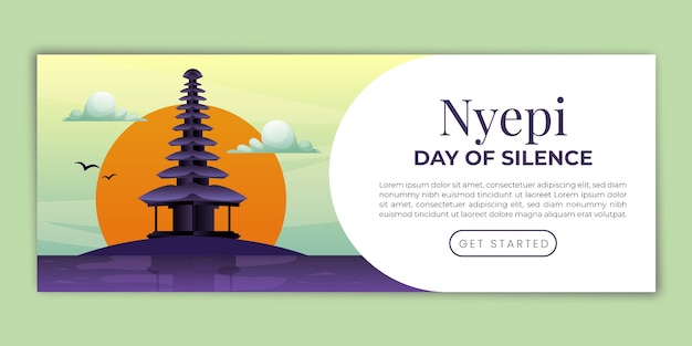 Gradientowy poziomy baner nyepi