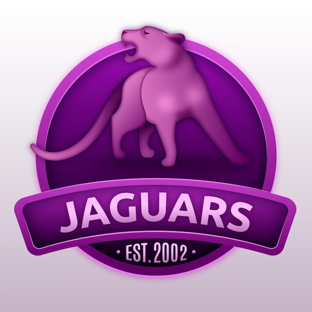 Gradientowy projekt logo jaguara
