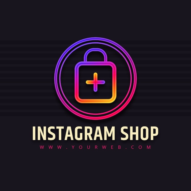 Gradientowy Projekt Logo Sklepu Na Instagramie