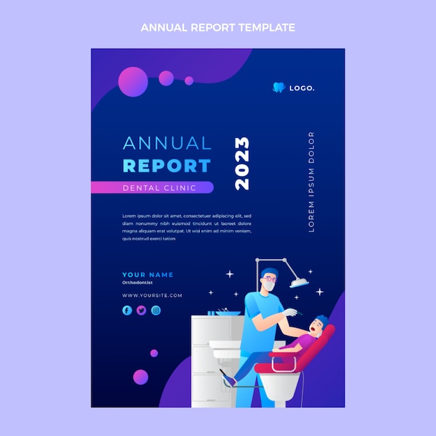 Gradientowy Projekt Szablonu Kliniki Dentystycznej