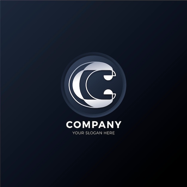Gradientowy szablon logo cc