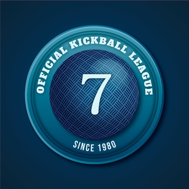 Gradientowy szablon logo kickball