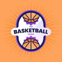 Bezpłatny wektor gradientowy szablon logo koszykówki