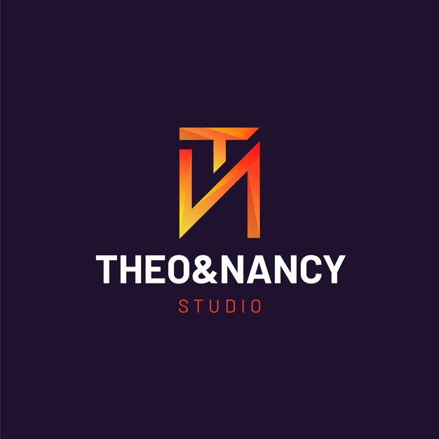 Gradientowy szablon logo nt lub tn
