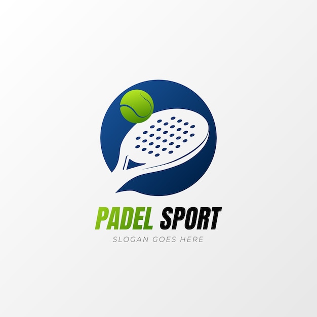 Gradientowy szablon logo padel