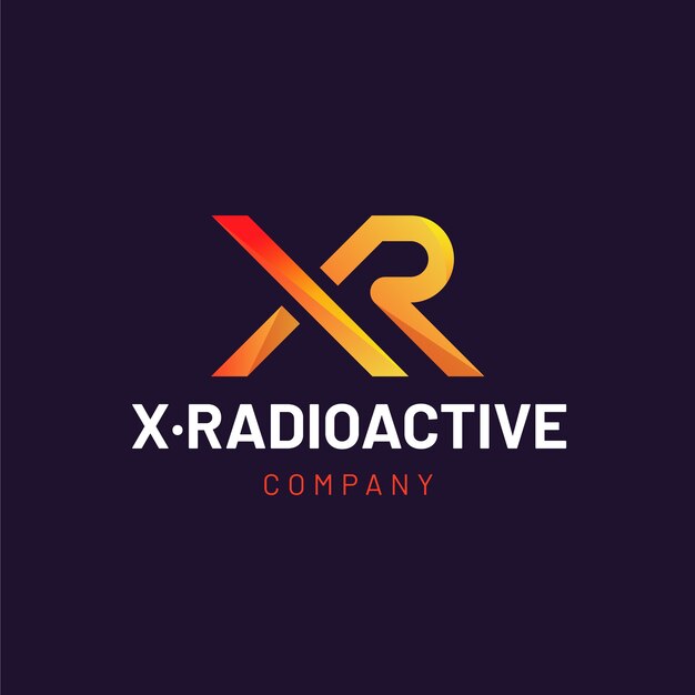 Gradientowy szablon logo rx lub xr