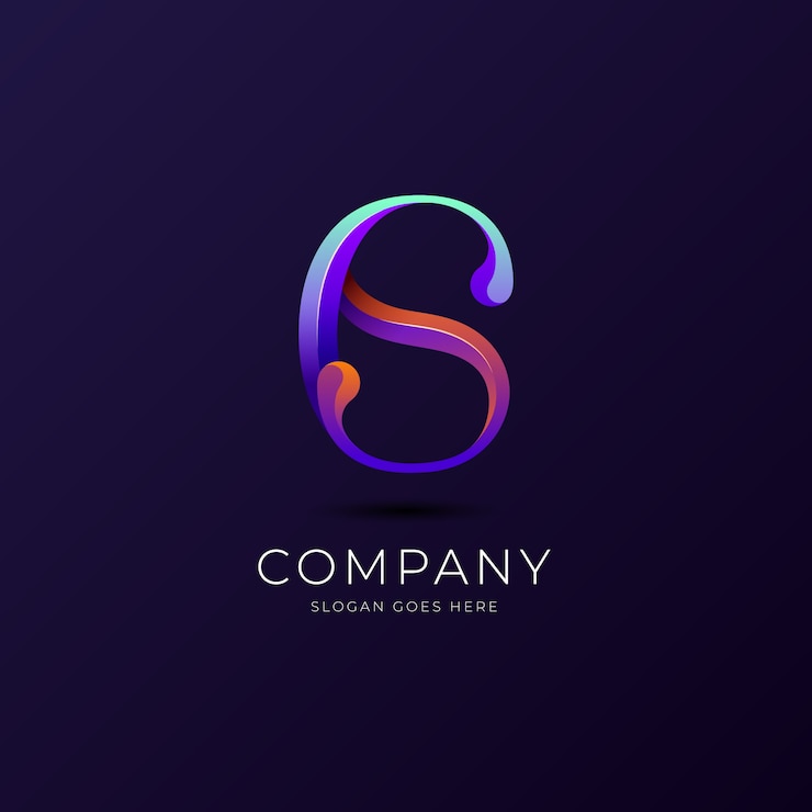 Bezpłatny plik Wektor gradientowy szablon logo sc lub cs