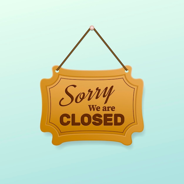 Gradientowy Szyld „przepraszamy, Zamknięte”