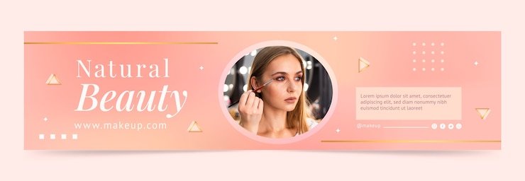Bezpłatny plik Wektor gradientowy wizażystka twitch banner