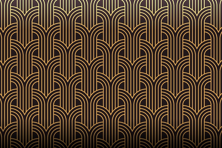 Bezpłatny plik Wektor gradientowy wzór art deco