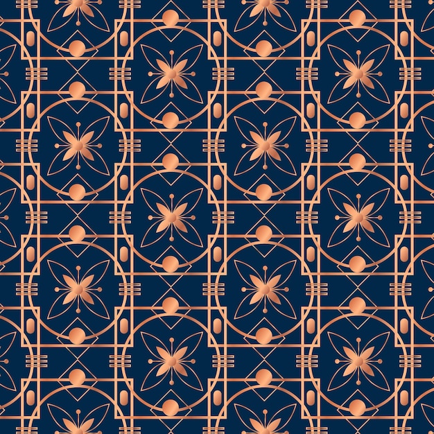 Gradientowy wzór w stylu art deco